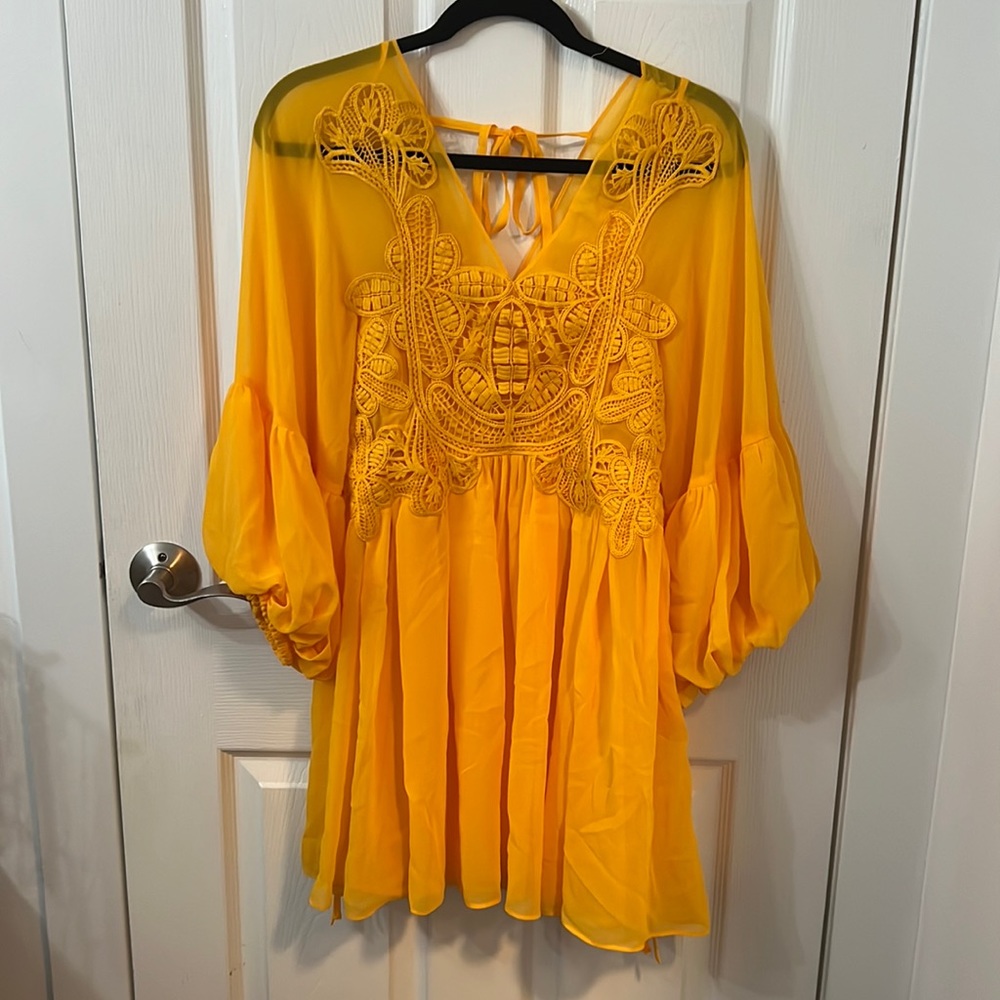Self-portrait orange dress